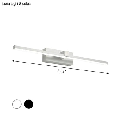Modern Black White Iron Stick Led Mirror Light