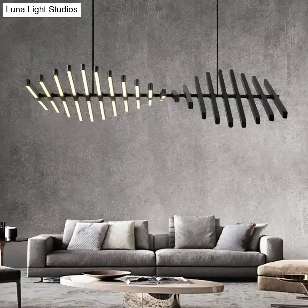 Modern black & white LED chandelier pendant light by Decorbites for living room on Tampa Home & Garden Store