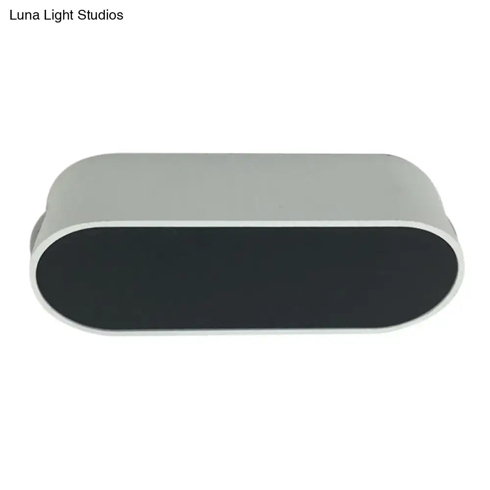 Black White Metal Oblong Wall Sconce by Decorbites with black front panel and silver edge on Tampa Home & Garden Store