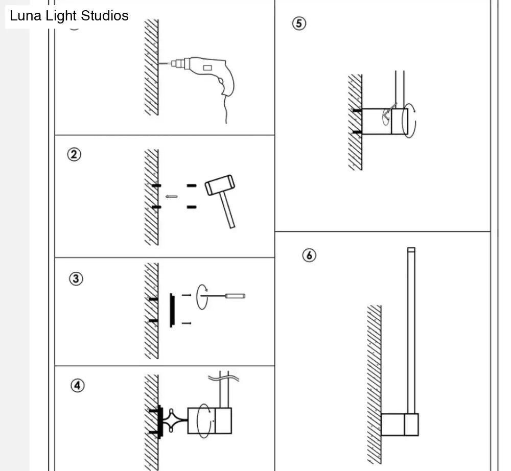 Modern black and white LED metal wall sconce diagram with mounting bracket Decorbites on Tampa Home & Garden Store