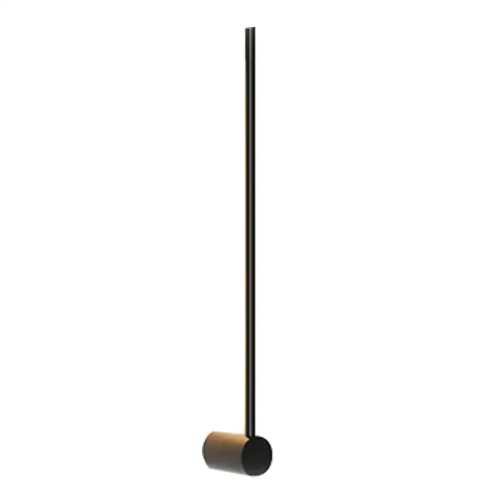 Decorbites modern black LED metal wall sconce, slim vertical bar with circular base on Tampa Home & Garden Store