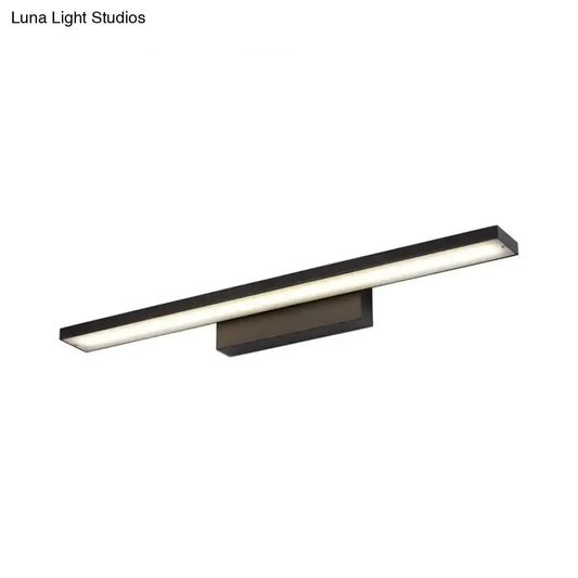 Modern black metal LED vanity lamp bar with white LED by Decorbites for bathroom on Tampa Home & Garden Store