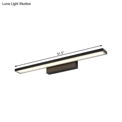 Modern Black and White LED Vanity Lamp for Bath