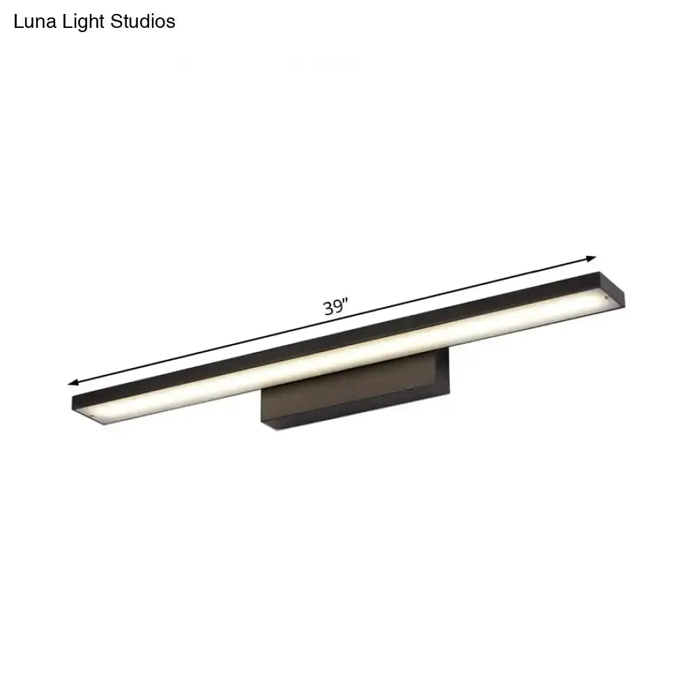 Modern Black and White LED Vanity Lamp for Bath