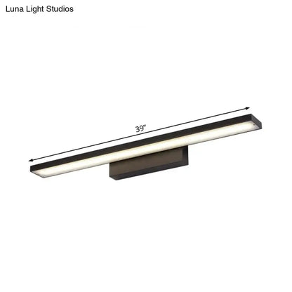Modern Black and White LED Vanity Lamp for Bath