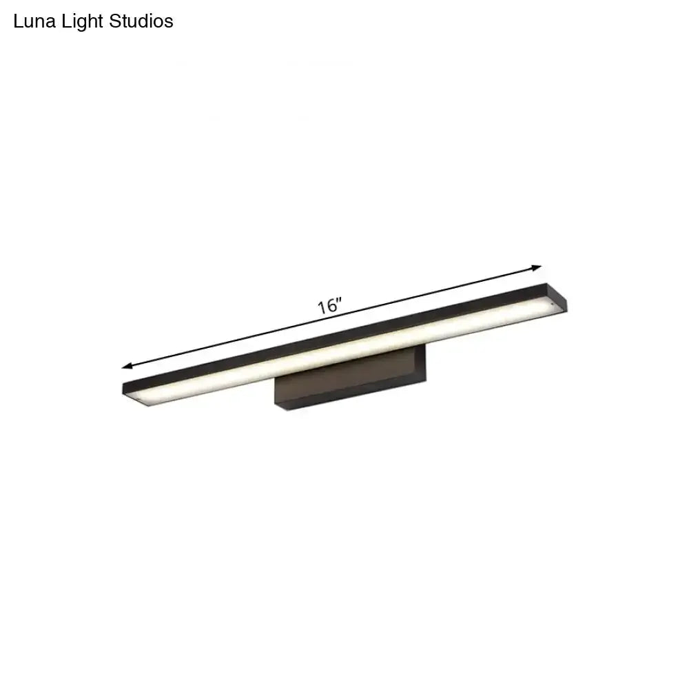 Modern Black and White LED Vanity Lamp for Bath