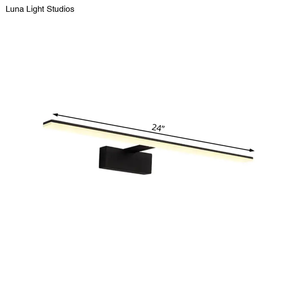Modern Black and White LED Vanity Lamp Sconce