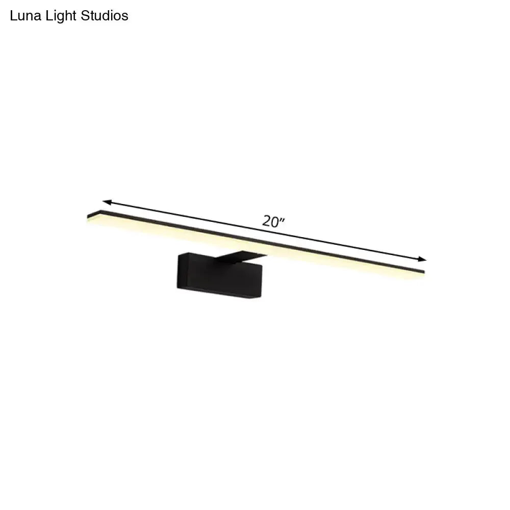 Modern Black and White LED Vanity Lamp Sconce