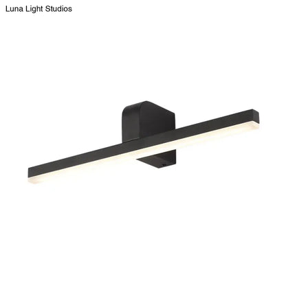 Black metal bathroom sconce by Decorbites with slim horizontal bar wall mount on Tampa Home & Garden Store