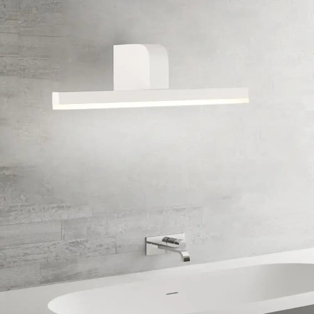 Black metal bathroom sconce with linear LED bar wall mount by Decorbites on Tampa Home & Garden Store