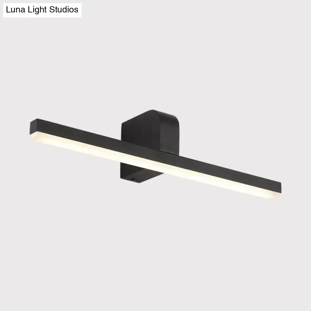 Black metal bathroom sconce with horizontal light bar, wall mount by Decorbites on Tampa Home & Garden Store