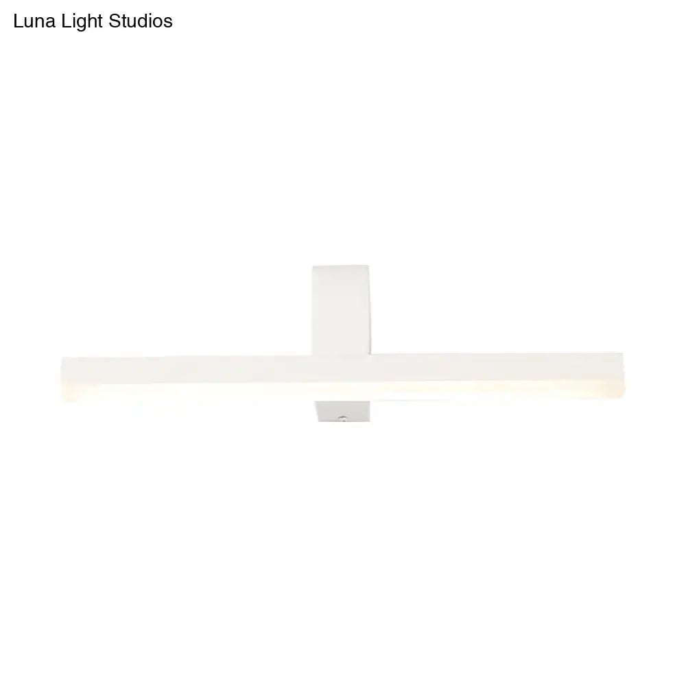 Metal Modern Vanity Light white finish with horizontal LED bar, wall mount Decorbites on Tampa Home & Garden Store