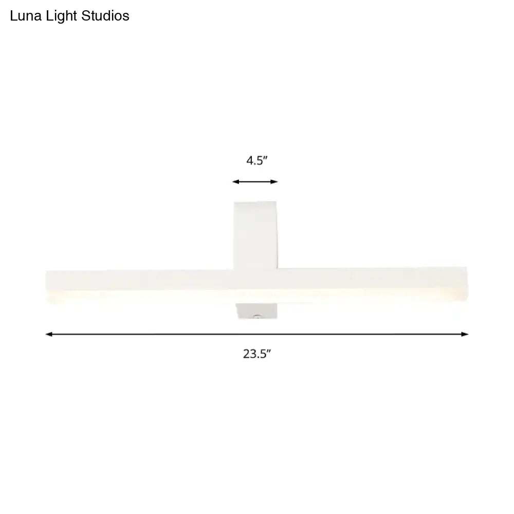 Decorbites metal modern vanity light white wall-mounted bar fixture 23.5in wide on Tampa Home & Garden Store
