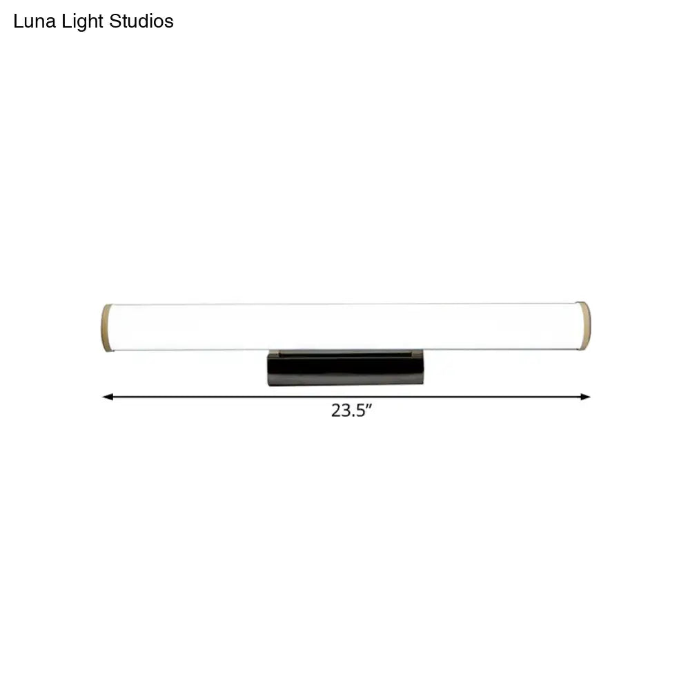 LED vanity mirror light bathroom sconce, modern black and white, by Decorbites, 23.5 in wide on Tampa Home & Garden Store