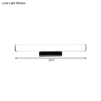 LED vanity mirror light bathroom sconce, modern black and white, by Decorbites, 23.5 in wide on Tampa Home & Garden Store