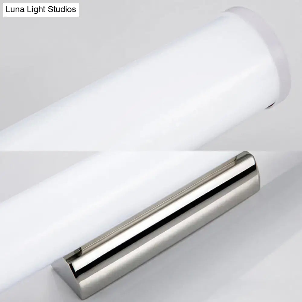 Vanity mirror light sconce, modern white LED, chrome mounting by Decorbites on Tampa Home & Garden Store