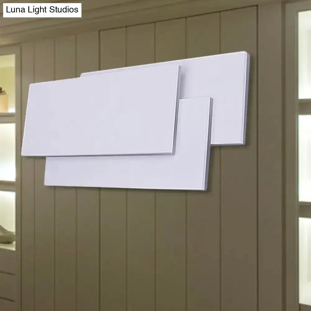 Modern 5in black & white LED wall lamp with layered panels by Decorbites on Tampa Home & Garden Store