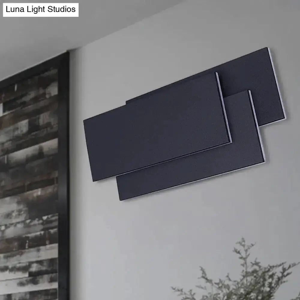 Modern black metal LED wall lamp bedroom fixture by Decorbites, 5in height on Tampa Home & Garden Store