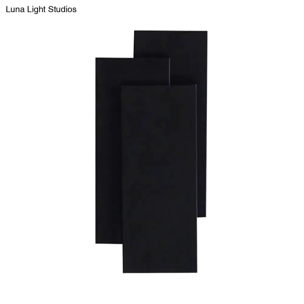 Modern black LED wall lamp bedroom fixture by Decorbites with stacked rectangular panels on Tampa Home & Garden Store