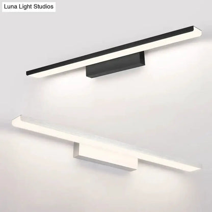 Modern Black and White LED Wall Light for Bath