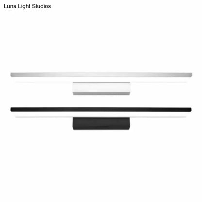 Modern Black and White LED Wall Light for Bath