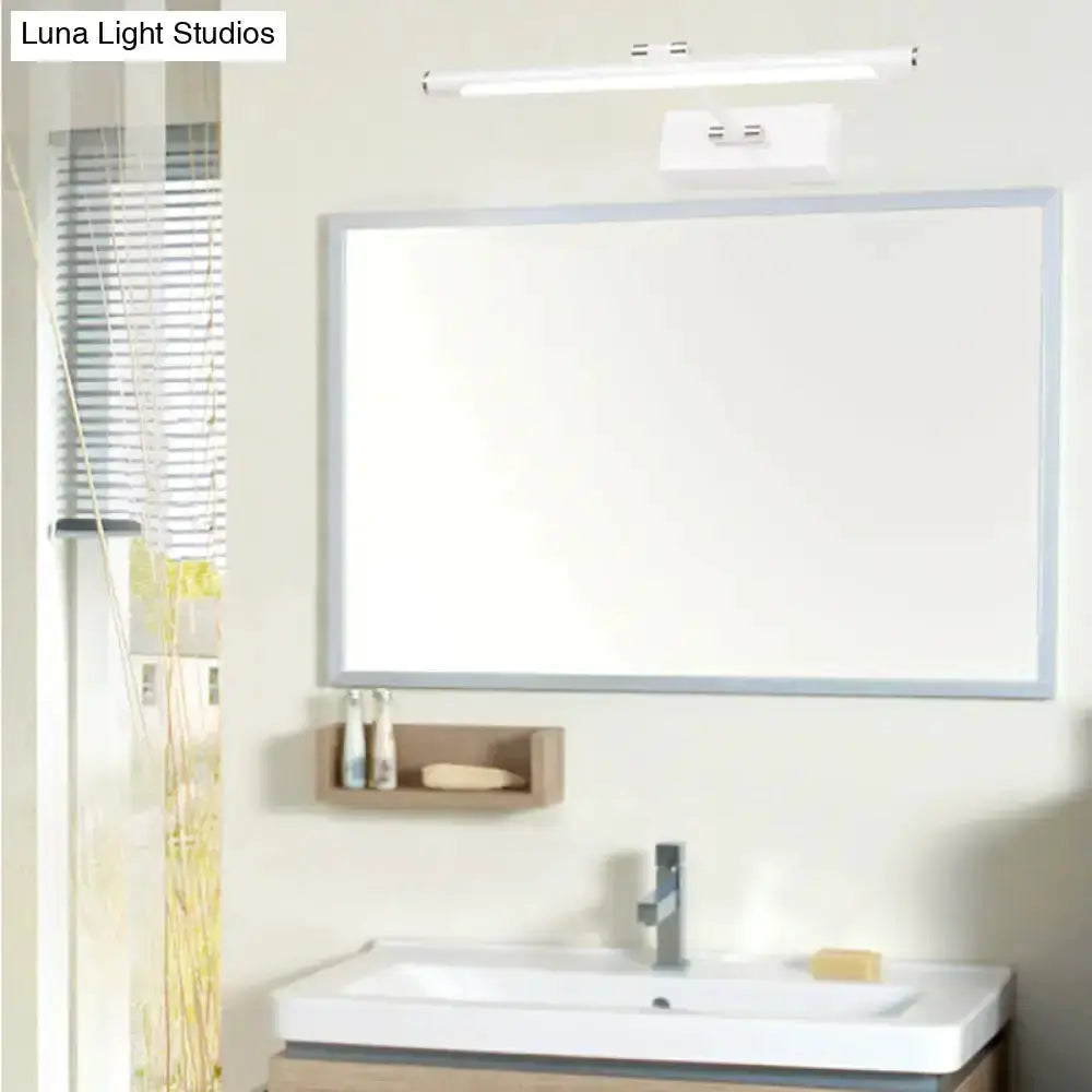 18-inch Decorbites black and white LED bathroom wall sconce, modern horizontal bar on Tampa Home & Garden Store