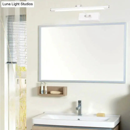 18-inch Decorbites black and white LED bathroom wall sconce, modern horizontal bar on Tampa Home & Garden Store