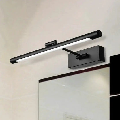 Modern black LED wall sconce with white light bar, 18 inch Decorbites bathroom fixture on Tampa Home & Garden Store