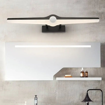 Decorbites black modern wall light with aluminum acrylic build, long bar with central hub on Tampa Home & Garden Store