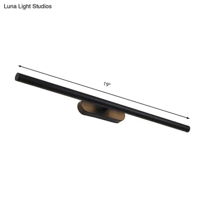 Modern LED wall vanity light by Decorbites, black 19-inch bar with brass-toned wall mount on Tampa Home & Garden Store