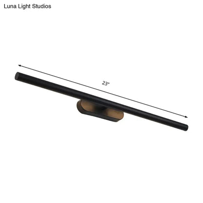 Modern black LED vanity light bar by Decorbites, 23in long with bronze mount for bathroom on Tampa Home & Garden Store