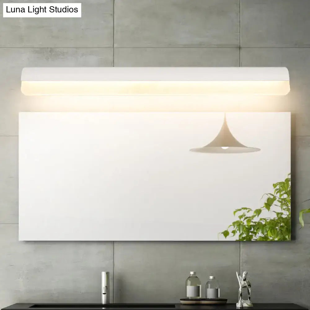 Modern linear LED bathroom wall light sconce white finish long bar design on Tampa Home & Garden Store