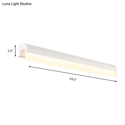 Modern black & white linear LED bathroom wall sconce Luna Light Studios on Tampa Home & Garden Store