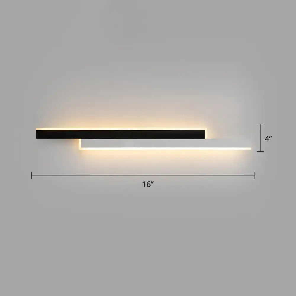 Modern black & white linear LED wall light by Decorbites for corridor on Tampa Home & Garden Store