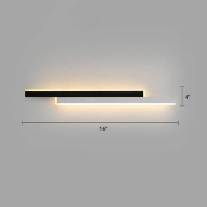 Modern black & white linear LED wall light by Decorbites for corridor on Tampa Home & Garden Store