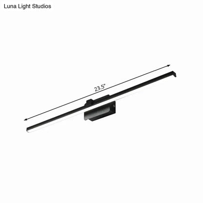 Black Iron Vanity Light by Decorbites, modern black iron bar vanity fixture 23.5in long on Tampa Home & Garden Store