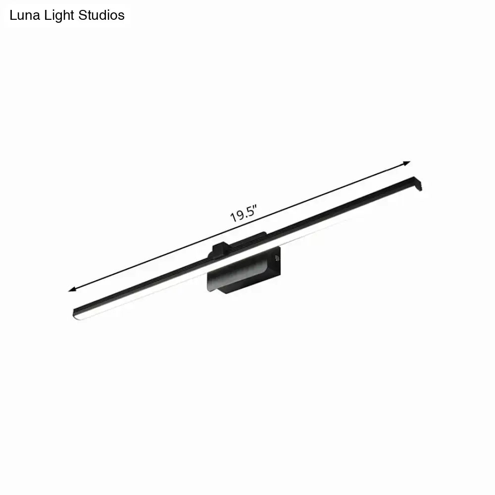 Decorbites Black Iron Vanity Light, 19.5-in linear wall fixture with matte black finish on Tampa Home & Garden Store