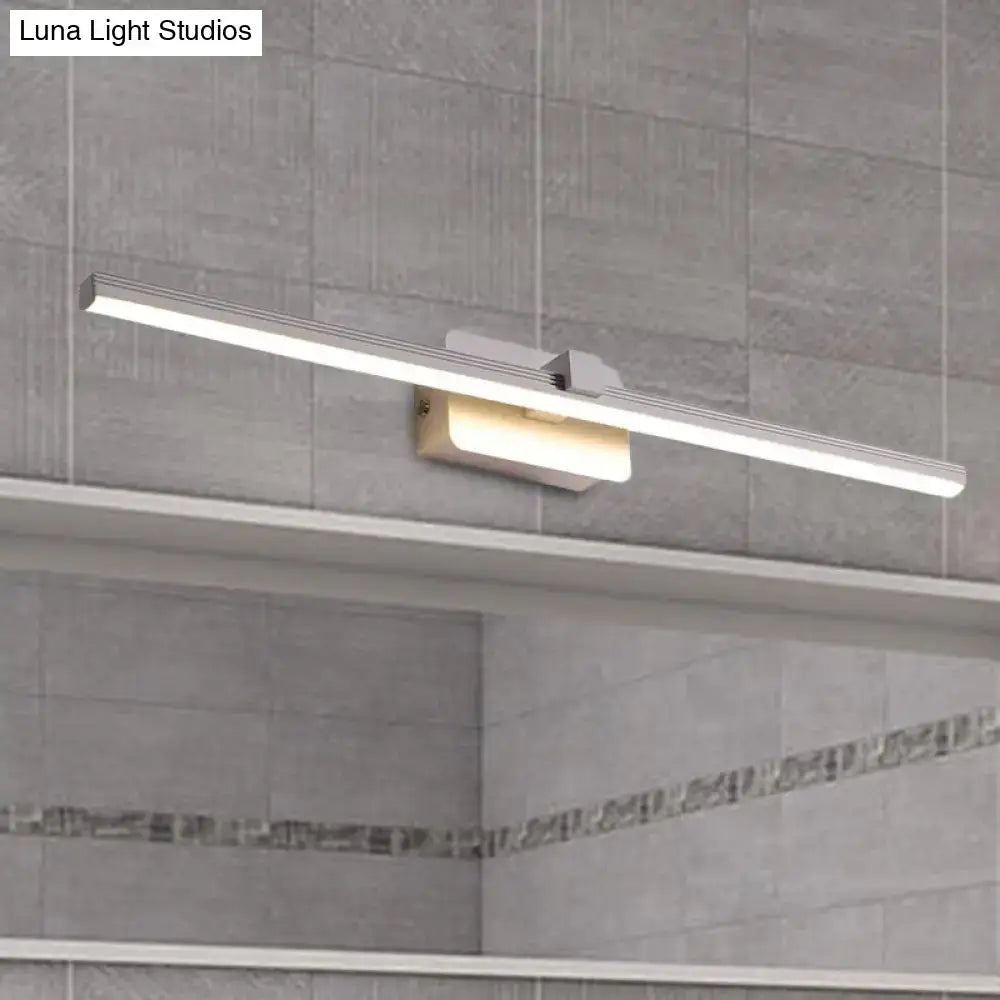 Black iron vanity light bar with white glow, wall-mounted, Decorbites on Tampa Home & Garden Store