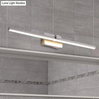 Black iron vanity light bar with white glow, wall-mounted, Decorbites on Tampa Home & Garden Store