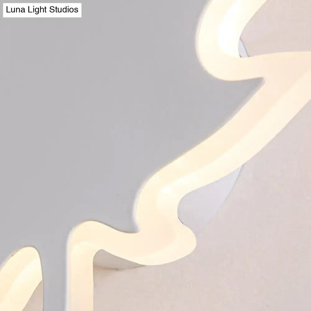 Black White Maple Sconce by Decorbites with warm LED glow along a curving illuminated stripe on Tampa Home & Garden Store