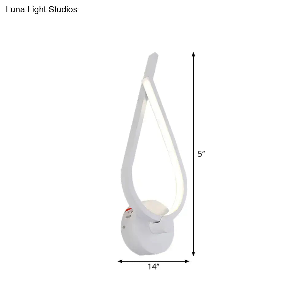 Metal Linear Wall Sconce white metal LED Decorbites, 14in wide on Tampa Home & Garden Store