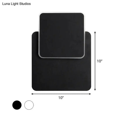 Modern Black and White Minimalist Led Wall Lamp