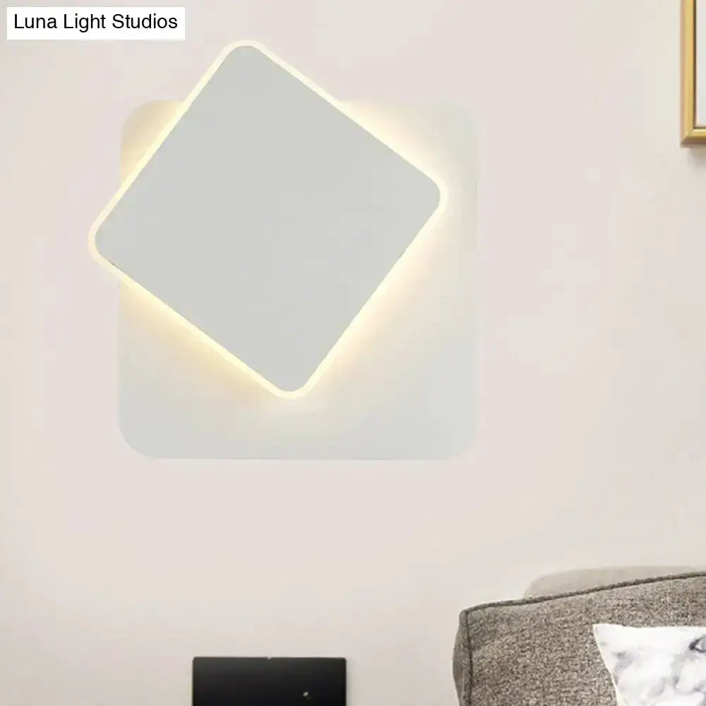Modern Black and White Minimalist Led Wall Lamp
