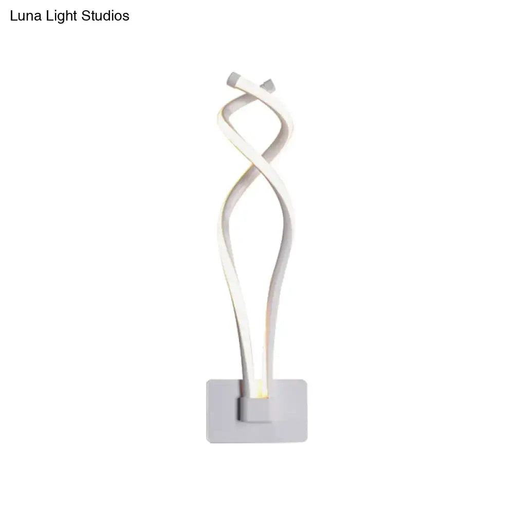 White musical note lamp by Decorbites, sculptural twisted stand for modern Home & Garden decor on Tampa Home & Garden Store