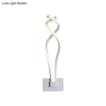 White musical note lamp by Decorbites, sculptural twisted stand for modern Home & Garden decor on Tampa Home & Garden Store