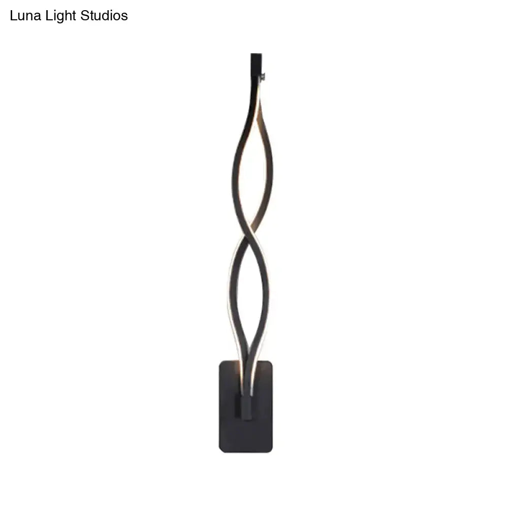 White musical note lamp by Decorbites with twisted ribbon stems and square base on Tampa Home & Garden Store