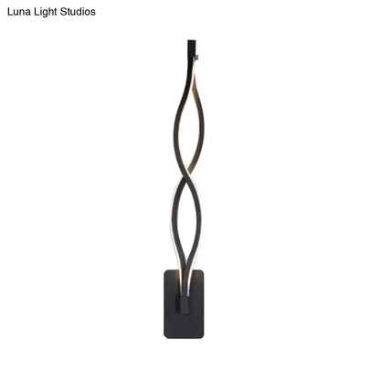White musical note lamp by Decorbites with twisted ribbon stems and square base on Tampa Home & Garden Store