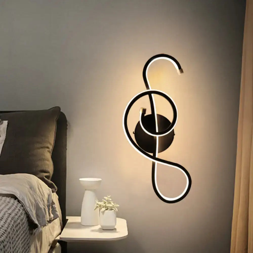 White musical note lamp by Decorbites, LED wall lamp with warm ambient light on Tampa Home & Garden Store