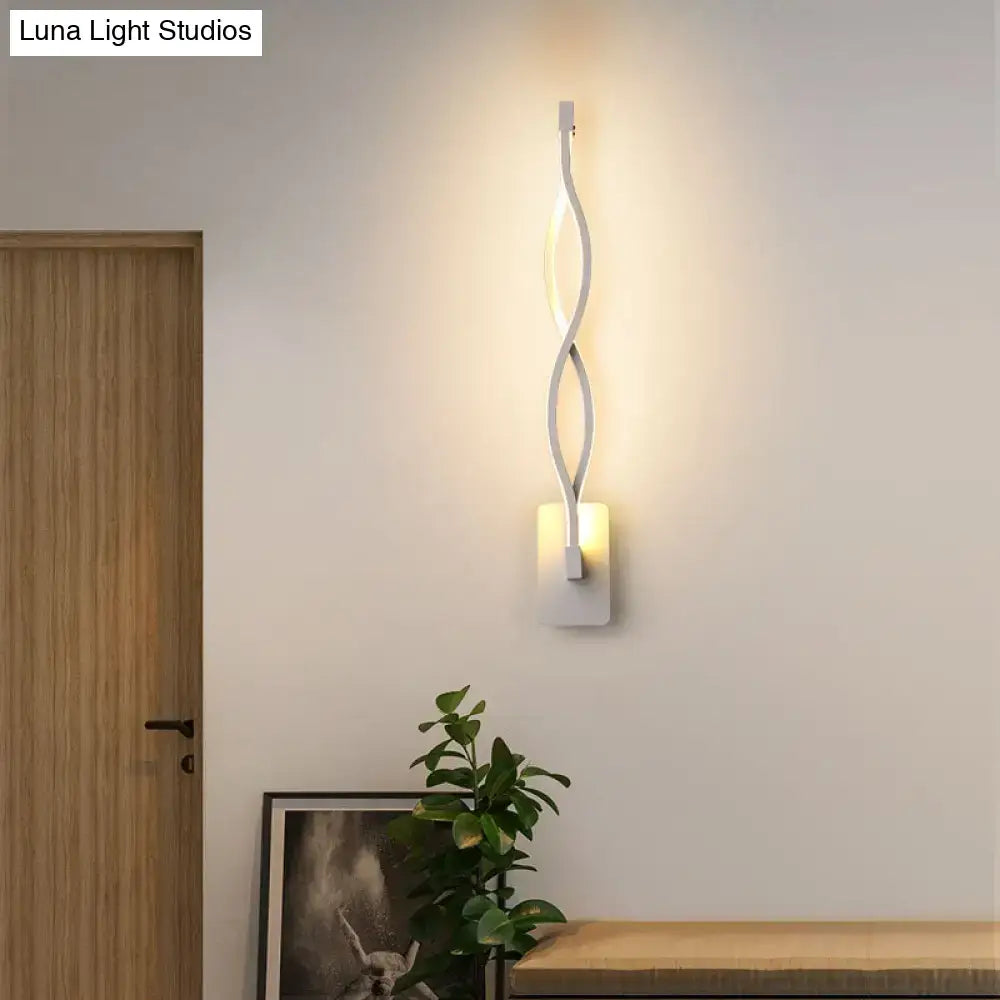 White musical note wall lamp with intertwined stems, warm glow, Decorbites home decor on Tampa Home & Garden Store