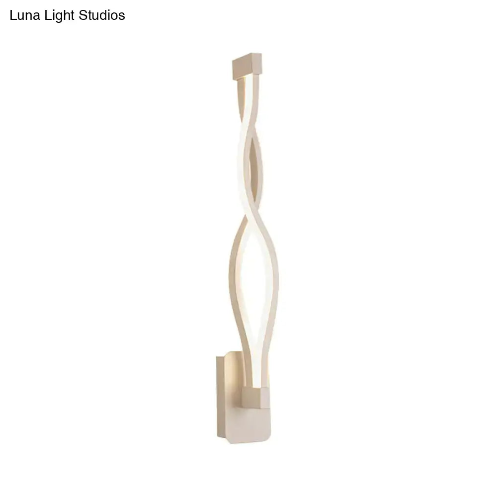 White Musical Note Lamp, Decorbites wall sconce with twisted ribbon design, LED light on Tampa Home & Garden Store